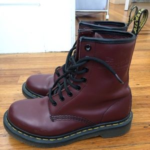 Doc Marten burgundy boots